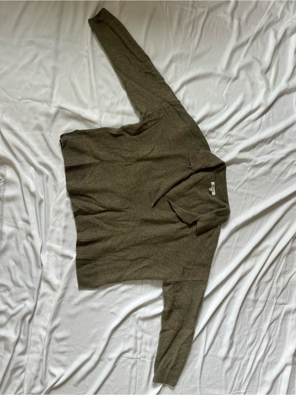 Madewell green sweater, wool blend